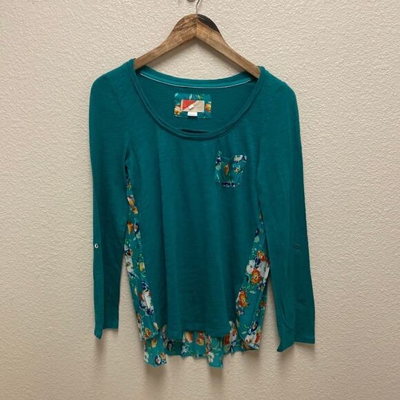 Anthropologie Paper Locket Pleated Back Swing Top Small - Picture 1 of 5